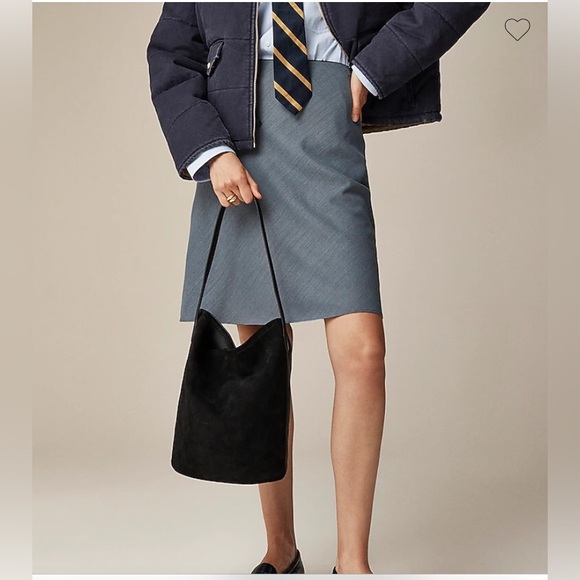 Jcrew Berkeley bucket bag in leather and suede - Picture 3 of 12